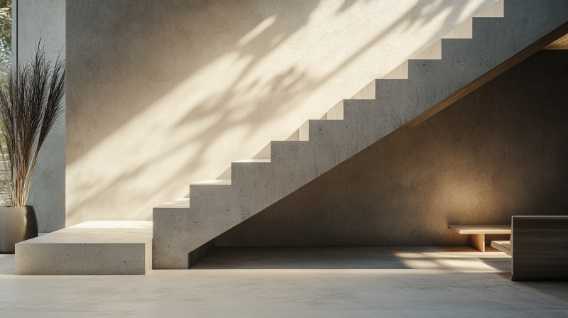 Escada de concreto em L: Descubra as vantagens desse modelo moderno