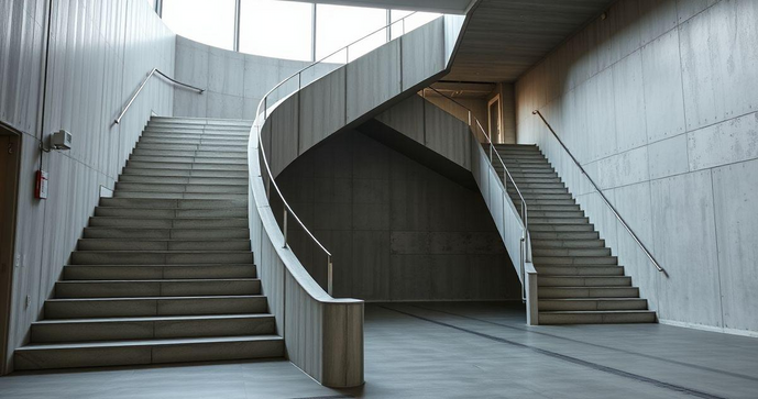 Escada de Concreto em L: Vantagens e Dicas para Projetar a Sua