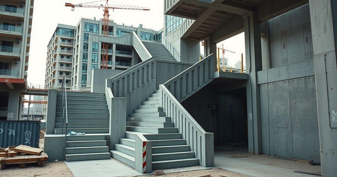 Escada de concreto pré moldada é a solução ideal para construção rápida Escada de concreto pré moldada é a solução ideal para construção rápida