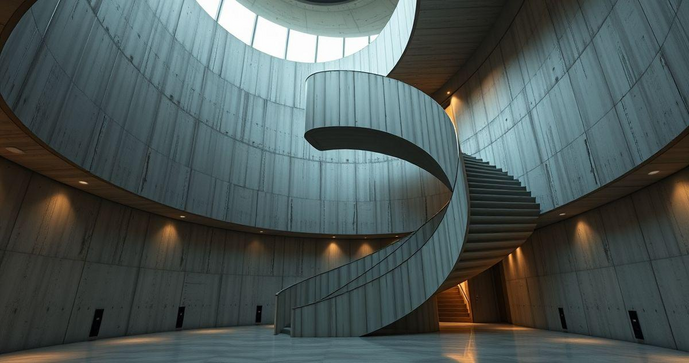 Escada Espiral de Concreto Transforme Seu Espaço com Estilo e Praticidade Escada Espiral de Concreto Transforme Seu Espaço com Estilo e Praticidade