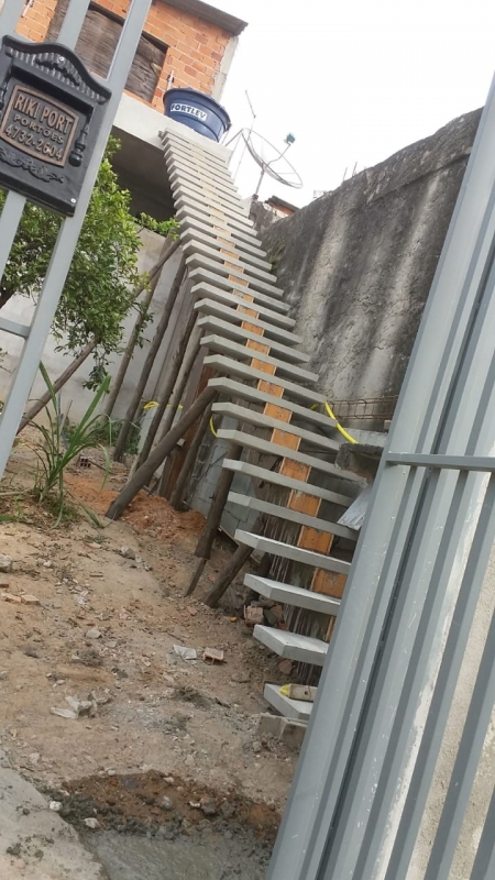 Escada de Concreto Reta Valores Vila Marilena - Escada Espiral de Concreto