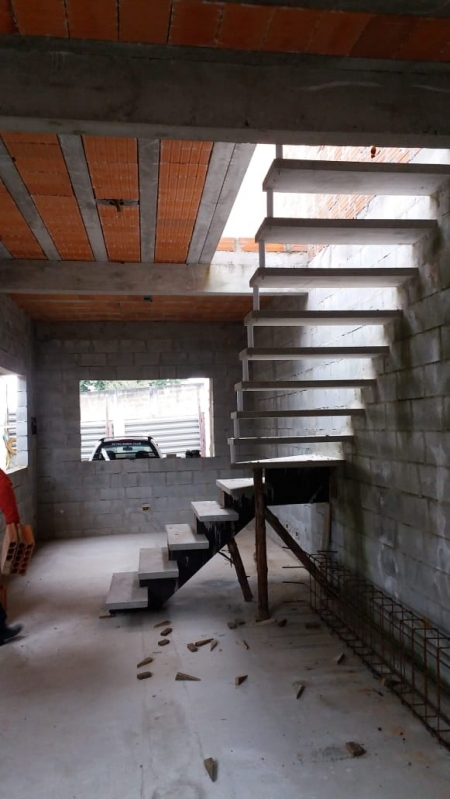 Escada Pré Moldada L Orçamento Jd Robru - Escada em L Concreto