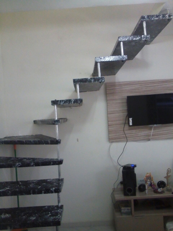 Escada Tipo L Orçamento Vila Sinhá - Escada Flutuante em L