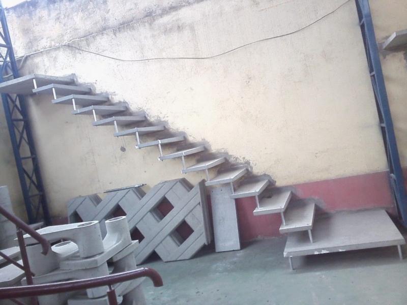escada vazada de concreto