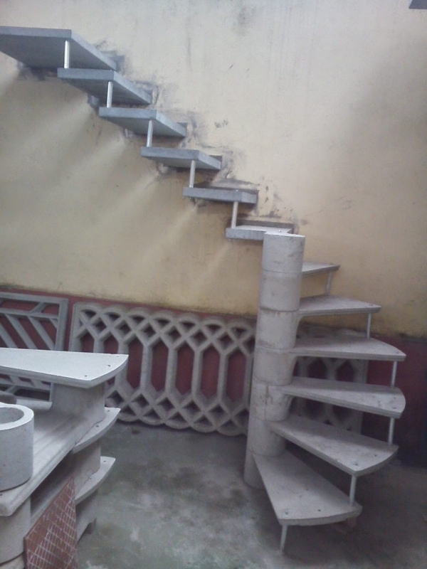 Escadas Espiral de Concreto Suzano - Escada de Concreto Reta