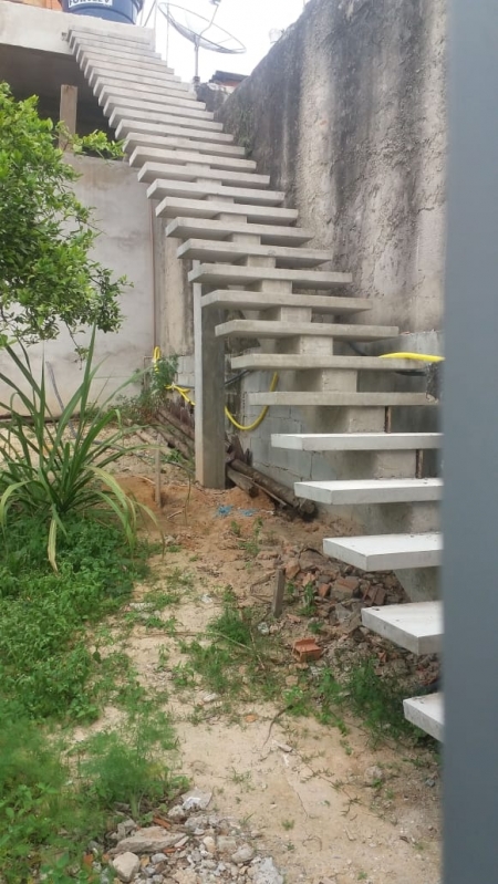 Escadas Retas Concreto Pré Moldadas Jardim Mabel - Escada Reta Fixa