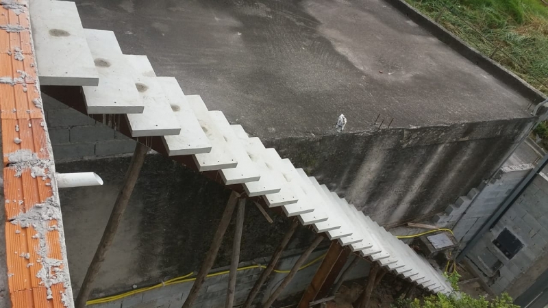 Profissional Que Faz Escada Reta Fixa Lageado - Escada Reta em Concreto
