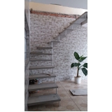 escada em l concreto Jardim Lucinda