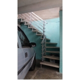 escada em l de concreto Guapituba